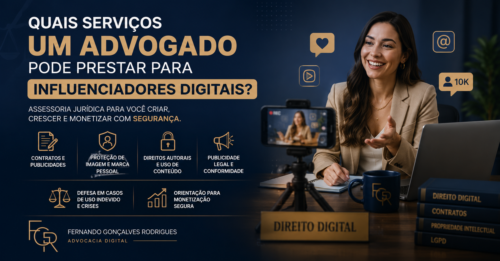 Capa: Quais serviços um advogado pode prestar para influenciadores digitais?